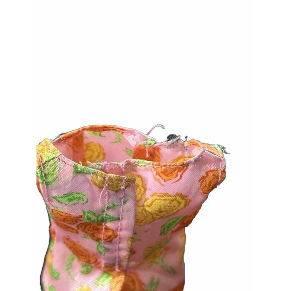 Barbie Dress Up summer garden  Pink Floral Dress Sleeveless Barbiecore Vgt - Picture 3 of 8